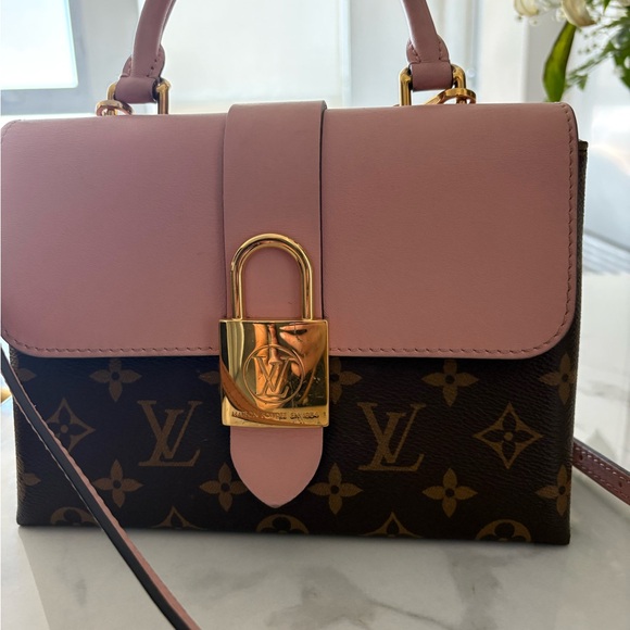 Louis Vuitton Handbags - Authentic Louis Vuitton Brown Monogram & Pink Top-Handle Satchel